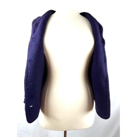 Vintage 70's Austrian Geiger Tyrol Blue Wool Cardigan Sweater, Women’s Small - Picture 5 of 12